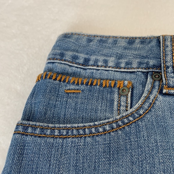 LEVI’S Button Fly Floral Embroidered Denim Mini Skirt - Picture 6 of 16